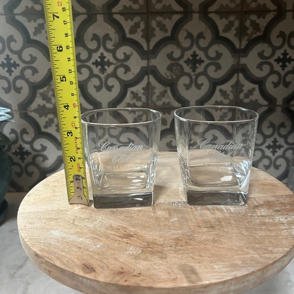VINTAGE ROCKS TUMBLERS- CANADIAN CLUB WHISKEY- SET OF 2, 2-8 Ounce - Picture 6 of 6